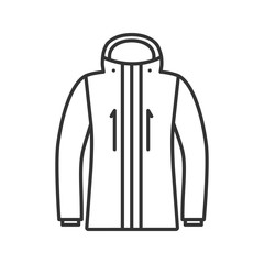 Poster - Ski jacket linear icon
