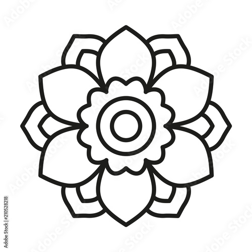 Download Simple Mandala. Vector Lines. - Buy this stock vector and ...