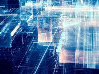 Wall Mural - glass structure - abstract digitally generated image