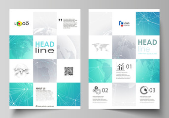 Wall Mural - the vector illustration of the editable layout of a4 format covers design templates for brochure, ma