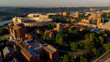 University of Tennessee football stadium and campus in the early morning light