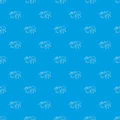 Wall Mural - Ant pattern vector seamless blue repeat for any use