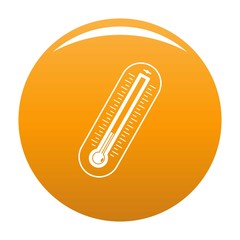 Canvas Print - Fever thermometer icon. Simple illustration of fever thermometer vector icon for any design orange