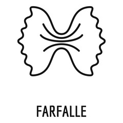 Poster - farfalle pasta icon. outline farfalle pasta vector icon for web design isolated on white background