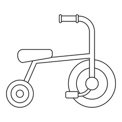 Wall Mural - Little tricycle icon. Outline little tricycle vector icon for web design isolated on white background