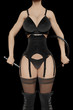 © PixlMakr - Sexy mistress in corset and stockings with a whip