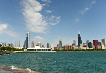 Poster - Chicago downtown cityscape.