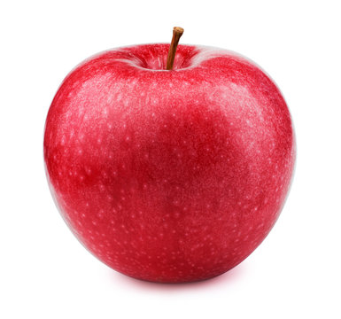 fresh red apple fruit isolated on the white background with clipping path. one of the best isolated 