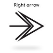 © vectorstockcompany - Right arrow icon vector sign and symbol isolated on white background, Right arrow logo concept