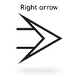 © vectorstockcompany - Right arrow icon vector sign and symbol isolated on white background, Right arrow logo concept