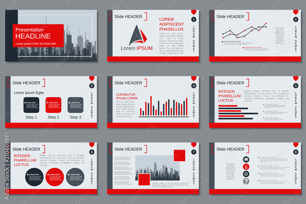 Professional business presentation, slide show vector design template ...