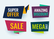 © starlineart - simple origami style sale banner