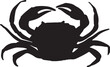 vector illustration of a crab silhouette