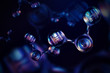Colorful water molecules concept