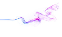 Colored Smoke On White Background