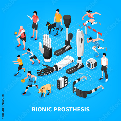 Fotomural Bionic Prothesis Isometric Composition