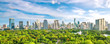 Leinwandbild Motiv Bangkok city skyline from top view in Thailand
