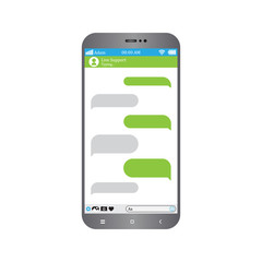 Live support chat page vector flat isolated illustration