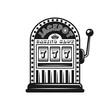 © Flat_Enot - Casino slot machine vector monochrome style object
