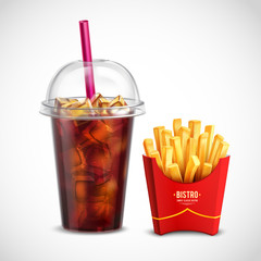 Canvas Print - French Fries And Coca Cola