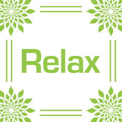 Sticker - Relax Green Leaves Circular Frame 