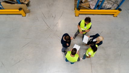 Poster - People in warehouse