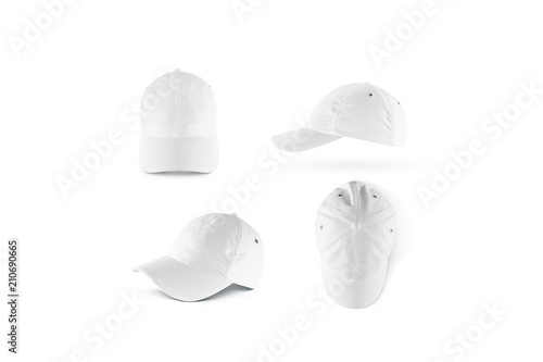 Download Blank white baseball cap mock ups set, isolated. Empty ...