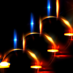 Poster - Illumination. Bright twinkling lights on a black background