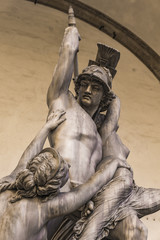 Wall Mural - Statue Rape of Polyxena in Loggia dei Lanzi in Florence