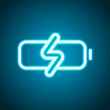 © fokas.pokas - Simple charge battery, charging level. Neon style. Light decorat