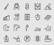 © Yuttapong - Line icons set for Islamic, Ramadan, Arabian Religions