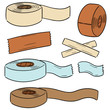 © olllikeballoon - vector set of adhesive tape