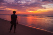 © rukawajung - undefined traveler standing at the beach in sunrise time / Lonely man