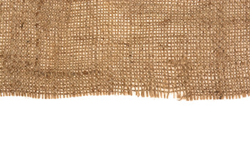 cloth burlap on white background