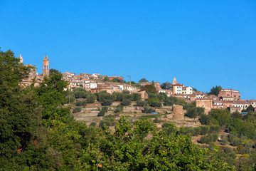 Wall Mural - Beautiful view of the Pienza on a sunny autumn day, Tuscany, Italy