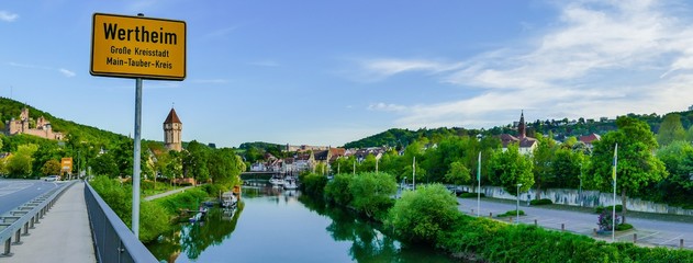 Wall Mural - Panoramafoto Ortseingang Wertheim