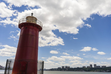 Wall Mural - Little red lighthouse under a Bridge