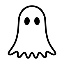Ghost, Phantom Or Apparition Haunting Halloween Line Art Vector Icon For Holiday Apps And Websites