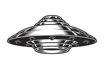 vintage ufo spaceship concept