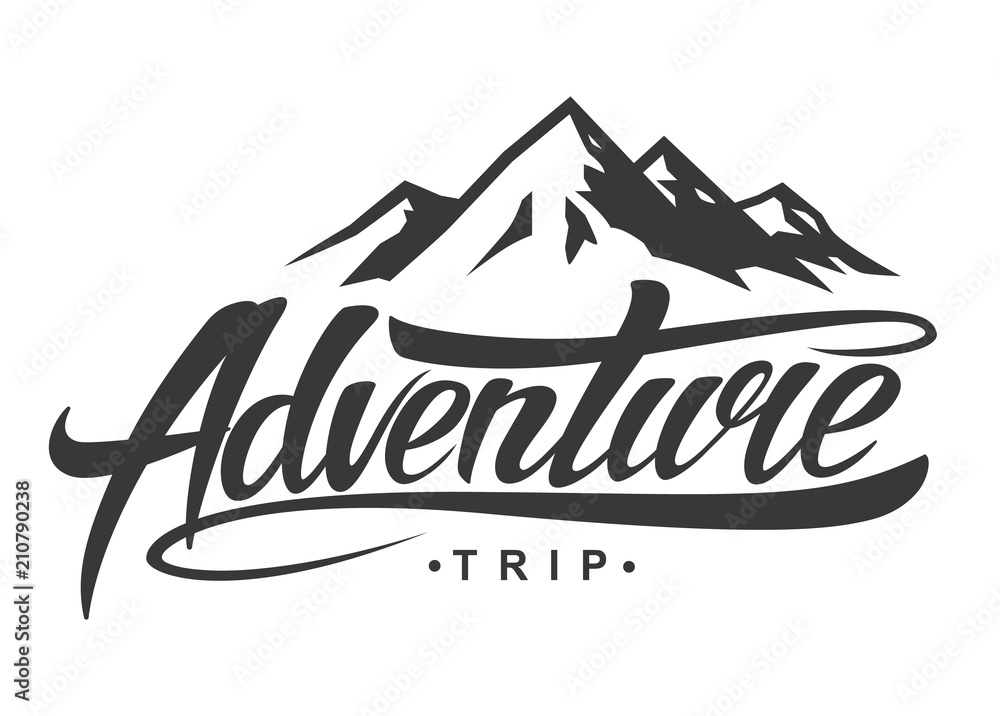 Adventure vintage logo - obrazy, fototapety, plakaty 