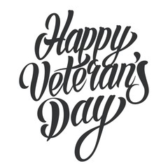 Happy Veterans Day lettering