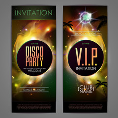 Wall Mural - disco ball background. disco party poster on open space background