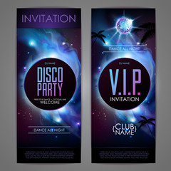 Wall Mural - disco ball background. disco party poster on open space background