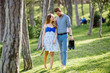 © NDABCREATIVITY - Romantic couple walking forest