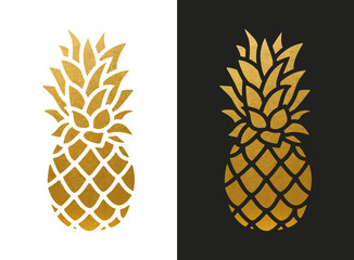 Sticker - Golden Pineapple Shape