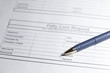 © Golib Tolibov - Petty cash request. Business document. Cash request paper.