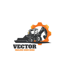 Wall Mural - Construction backhoe tractor.