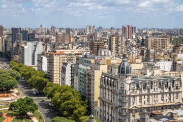 Canvas Print - Aerial view of downtown Buenos AIres - Buenos Aires, Argentina