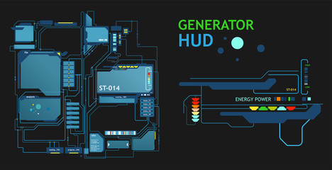 Wall Mural - Spaceship interface