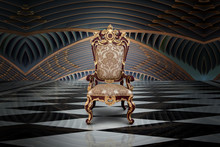 Empty Throne In Hall